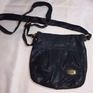 Ugg navy blue leather crossbody